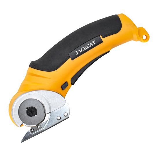 Cordless Electric Scissors 4.2V Rotary Cutter 2000mAh Battery Rechargeable Fabric Scissors Multi-Cutting Tool with Safety Lock for Cloth Cardboard Carpet