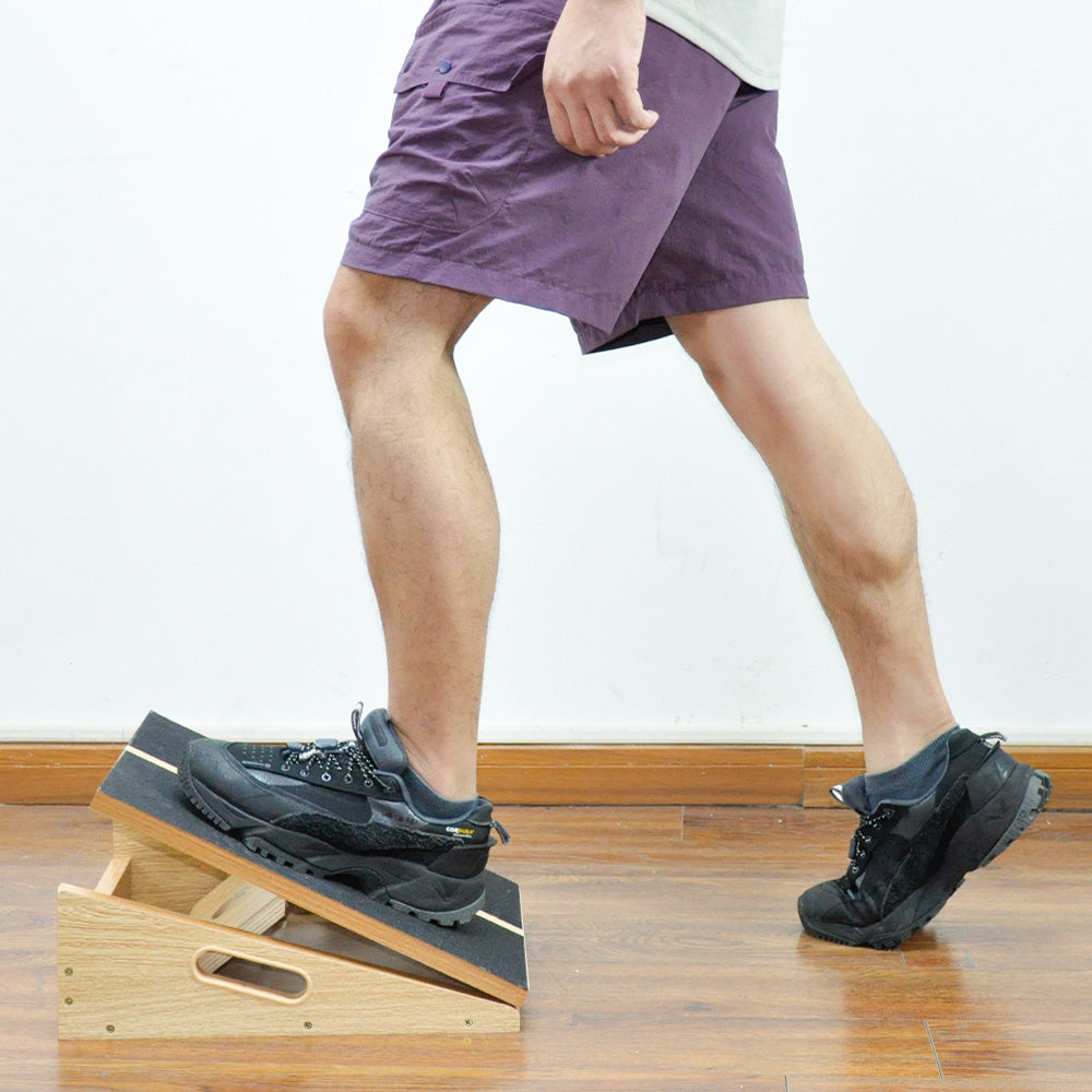 Wooden Slant Exercise Board Non-Slip Stretching Board Adjustable