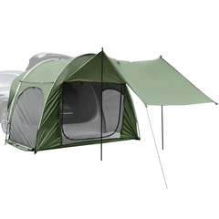 Car Rear Tent Hatchback Tents Waterproof Windproof Tailgate Extension with Awning Shade for 4-6 Persons Camping Gatherings Universal Fit Most SUV/Van/MPV/CUV