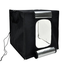 60cm Photography Light Box Portable Light Tent Photo Studio 60x60x60cm With 2 Light Panels 5 Color Removable Backdrops and Carry Bag AU Plug