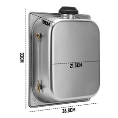 8L Petrol Fuel Tank Stainless Steel Diesel Fuel Tank Portable Diesel Container Backup Petrol Storage Tank For Truck Van External Fuel Tank