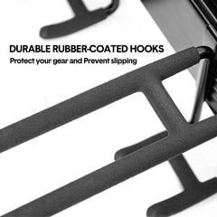 Garage Tool Organizer Heavy Duty Wall Mount Storage Rack Steel Garden Tool Hanger  with 6 Removable Hooks for Broom Rake Shovel Yard Tools Max Load 180kg