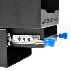 Alpen Outdoor 200mm Aluminium Canopy Pantry Slideout Pullout Vehicle Organiser Pantry with Holder for Camper 4WD Van Ute Toolbox Outdoor Easy Access