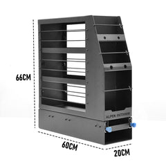 Alpen Outdoor 200mm Aluminium Canopy Pantry Slideout Pullout Vehicle Organiser Pantry with Holder for Camper 4WD Van Ute Toolbox Outdoor Easy Access