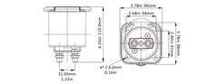 SEAFLO Mini Battery Isolator Interchangeable Labeling Battery Switch 275A Removable Key ABS Construction Versatile Connections