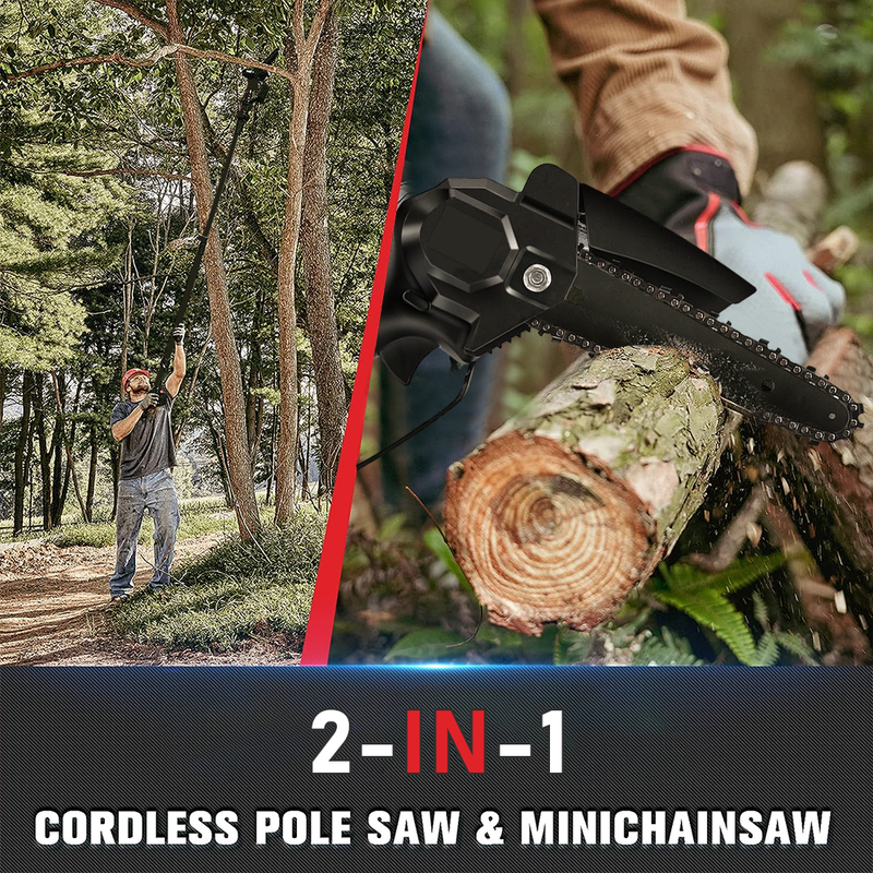 2 In 1 Cordless Chainsaw Pole Tool Tree Pruner Telescopic For Makita 1