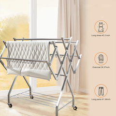 Foldable Clothes Horse Airer Drying Rack Laundry Dryer Hanger Indoor Outdoor