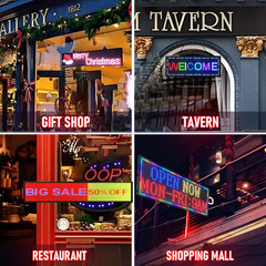 LED Scrolling Sign 40'' x 8'' Wi-Fi Connectivity 96 x 16 Pixels 7-Color Display