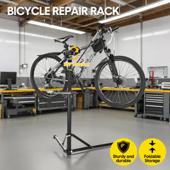 Bike Repair Rack 360 Rotating 40 to 63Inch Height Adjustable Home Bicycle Mechanic Stand Anti-Slip Foldable Maintenance Stand with Tool Tray Max Load 60lbs