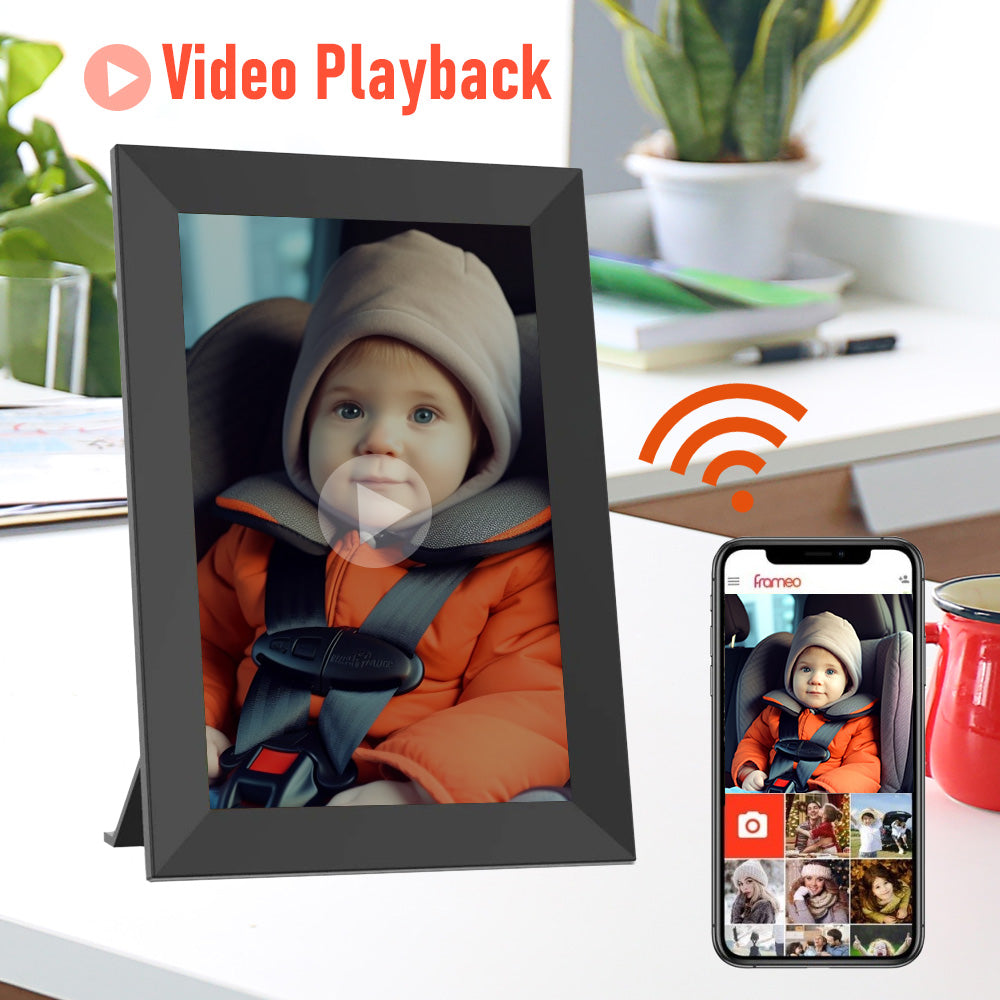 32GB Digital Picture Frame 10.1 Inch with 1280x800 Touch Screen Easy Setup Instantly Share Photos and Videos Unlimited Cloud Storage