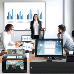 Automatic Money Counter Bill Counter High Speed Cash Bill Counting with UV MG IR Counterfeit Detection and Large Digital Display for Australia Banknotes