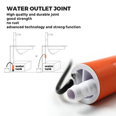 SEAFLO Submersible Inline Pump 6m Head SFSP1-G280-02B 12V 280GPH Transfer Pump Food Grade Fresh Water Seawater Diesel Pump Portable Marine RV Utility