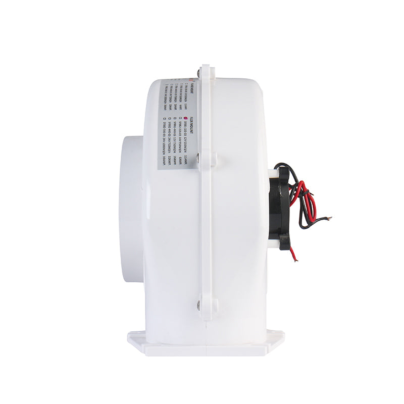 SEAFLO 4" Bilge Blower Fan 320 CFM 12V DC White Ventilation Boat Flange Mount