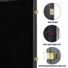 Large Jersey Display Frame Clear Jersey Showcase Box Wall Mounted Lockable Cabinet with 98% UV Protection Acrylic and Hanger for Sports Shirts 90x70cm