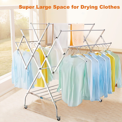 Foldable Clothes Horse Airer Drying Rack Laundry Dryer Hanger Indoor Outdoor
