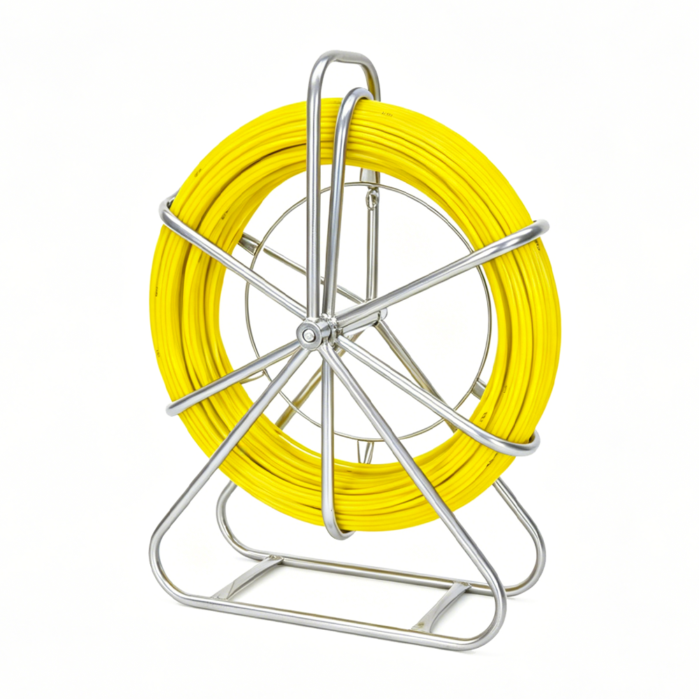Alston 4.5mm 100M Fish Tape Fiberglass Rodder with Steel Reel Cage Cable Duct Rodder Snake Telstra NBN Tool Non-Conduct