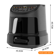 Tourua 8.5L Dual Zone Air Fryer with 12-Inch Pizza Tray 2-in-1 Digital Air Fryer Pizza Maker 10 Presets Smart Finish Viewing Window 2100W