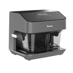 Tourua 8L Dual Zone Glass Air Fryer with WiFi Smart Control 8 Presets Removable Divider 2200W Digital Touch Air Fryer for Family Cooking