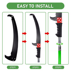 Alston 8M Extendable Manual Pole Pruner Tree Trimmer High Branch Saw Shearing Loppers Hand Portable With Storage Bag and 2 Saw Blades Portable Pruning Cutter