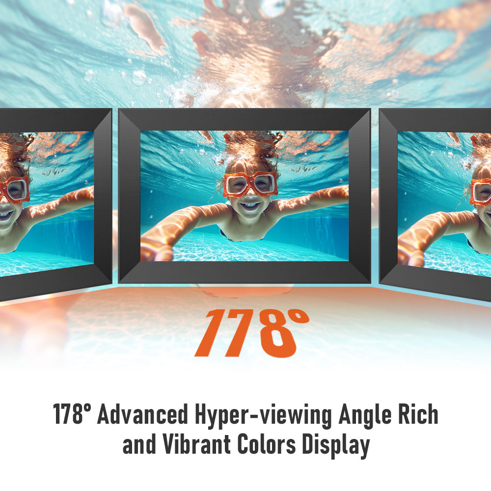 32GB Digital Picture Frame 10.1 Inch with 1280x800 Touch Screen Easy Setup Instantly Share Photos and Videos Unlimited Cloud Storage