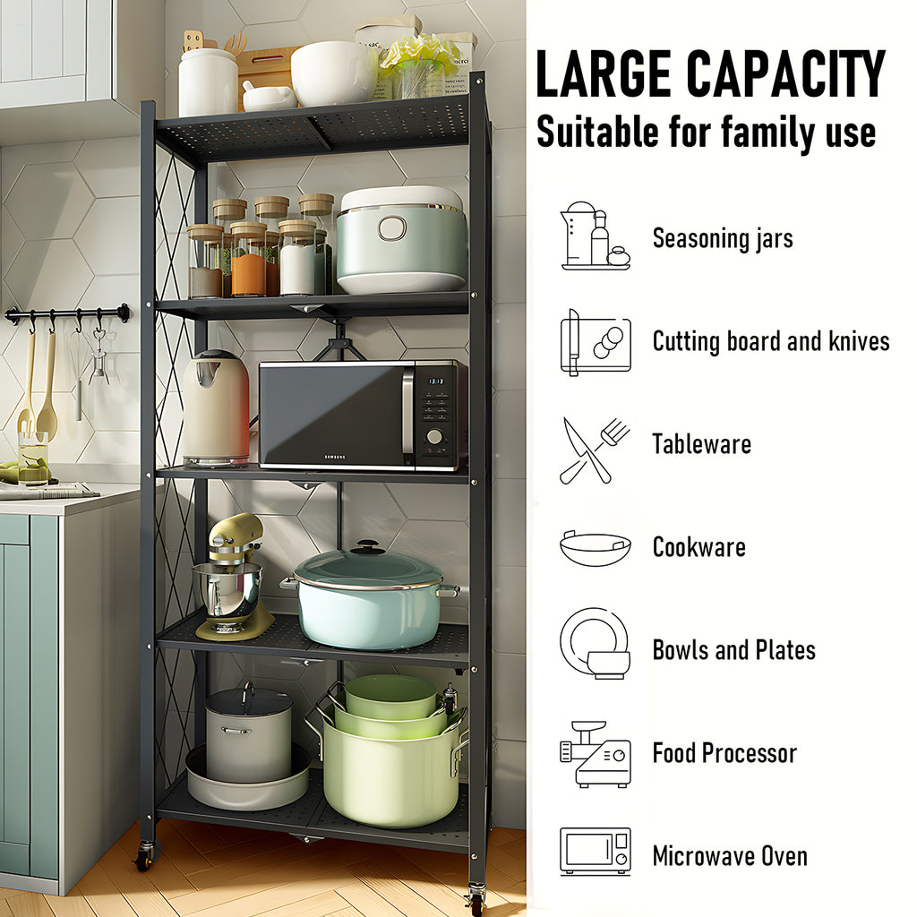 Display Rack | 5-Tier Multipurpose Storage Shelf | For Home and Retail