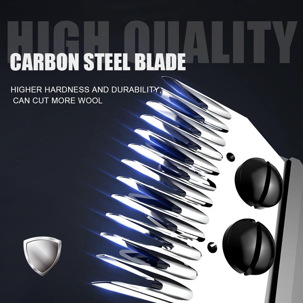 3500RPM Cordless Electric Sheep Shears with Extra 9 Straight Tooth Blades Wool Animal Clipper Kit for Shearing Sheep Goats Cattle --Skin Only