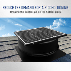 Solar Roof Fan Ventilation Exhaust Heat Extraction Panel Aluminum Alloy Blade