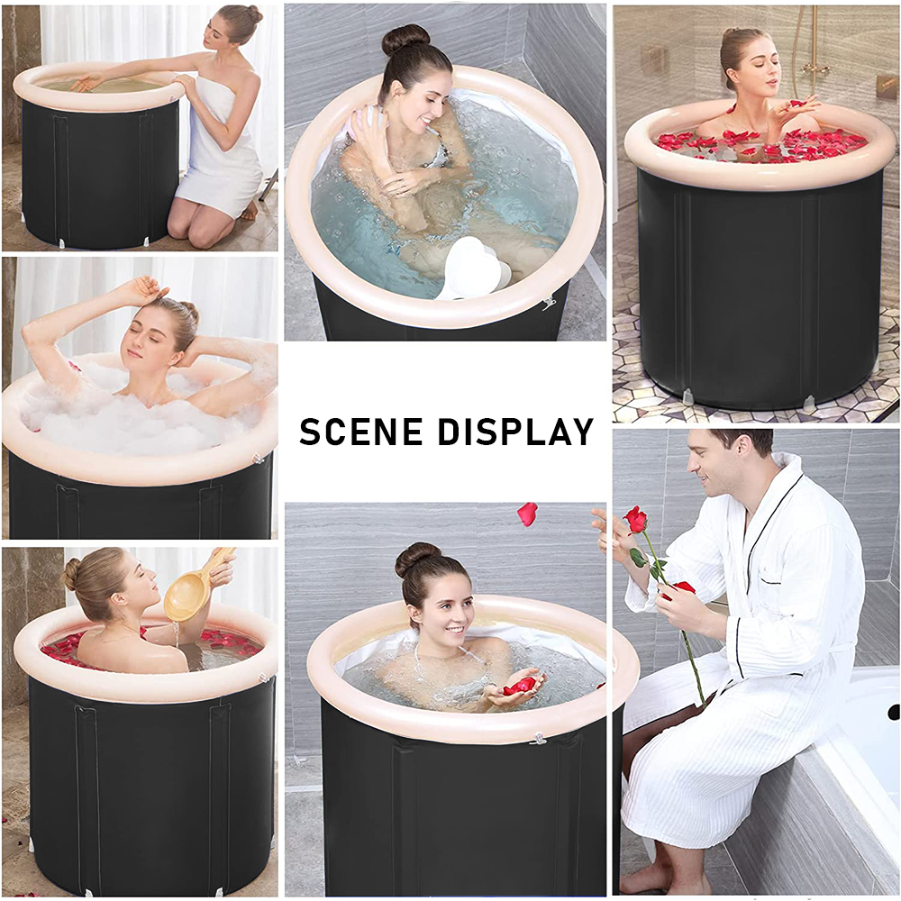 Heavy Duty Ice Bath Tub 350L for Rugby Athletes Australia | Quick Drain Tear-Resistant Nylon | Camping Gym Cold Therapy | AU Stock