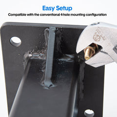 Heavy Duty Bolt on Hitch Receiver Plate Tube Wall Mount 2 Inch Opening Universal Pintle Hitch Extender for Trailer Towing Bike and Cargo Hanging Organiser