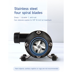 SEAFLO 12V 01-Series DC Macerator Pump – 12GPM Marine Waste Pump with Sealed Motor, 4-Blade Chopper, Ignition Protection, Corrosion-Resistant Design