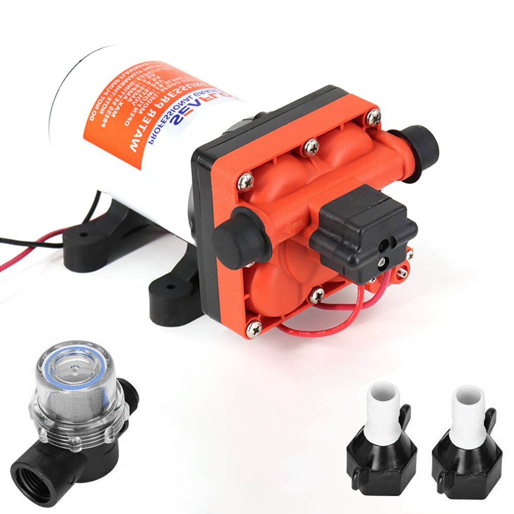 Seaflo Water Pressure Pump 55PSI 12V DC Self-Priming Water Pump 7.5 Amps Current Draw for RV Caravans Boats Lawns Campers Washing and Garden Irrigation