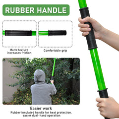 Alston 8M Extendable Manual Pole Pruner Tree Trimmer High Branch Saw Shearing Loppers Hand Portable With Storage Bag and 2 Saw Blades Portable Pruning Cutter