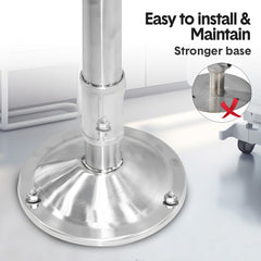 Eye Wash Station Emergency Shower Combination 12 LPM Flow with Pedal Stainless Steel for Mining/Construction | Instant Push Valve Floor Drain Kit