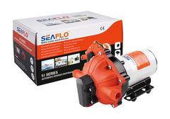 SEAFLO 51 Series 5.0GPM 12V Heavy-Duty Water Pump Self-Priming 6ft 60PSI Auto Switch Saltwater/RV/Dual-Voltage