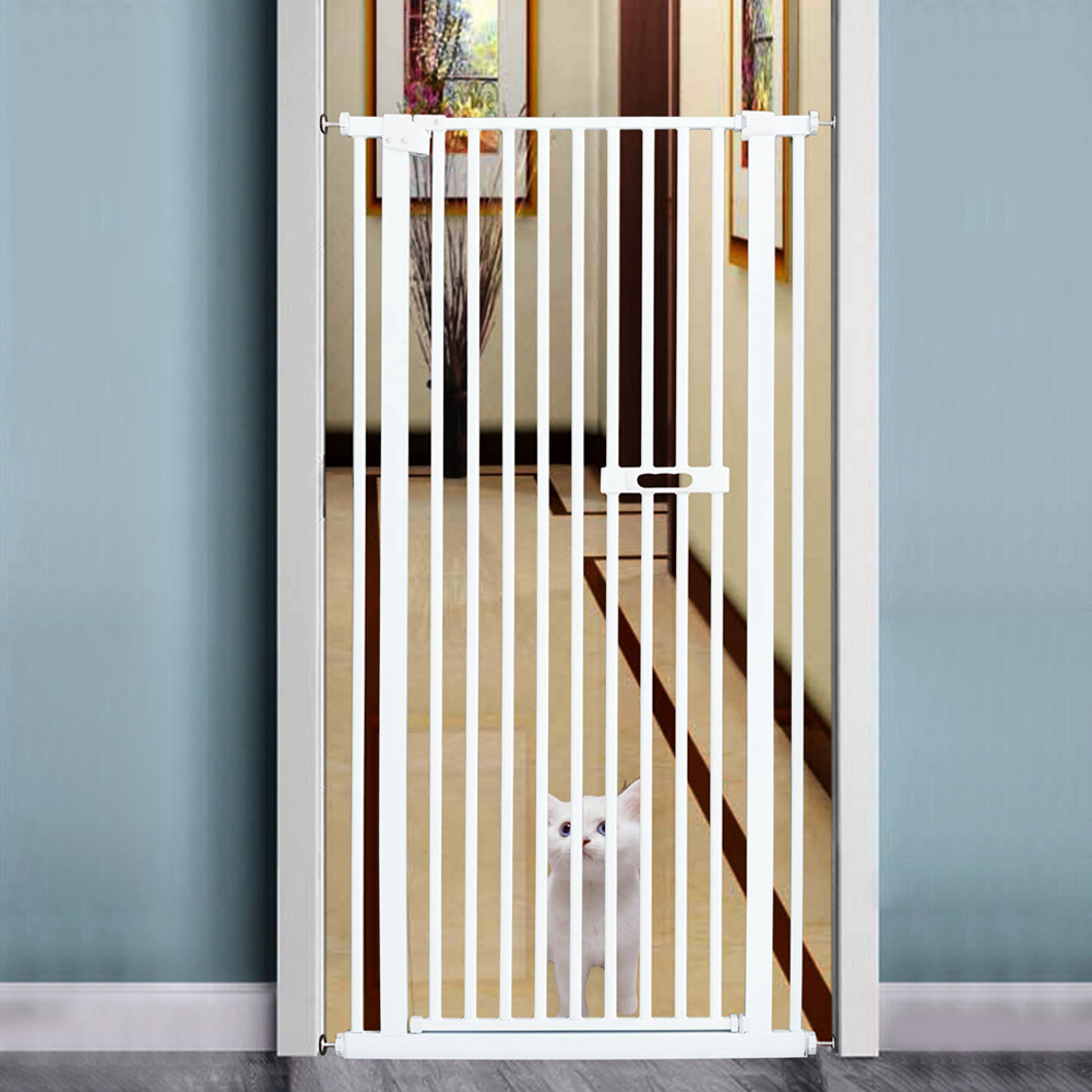 Pocket Door Sliding Baby Gate Stairs Pocket Door Pet Gate White