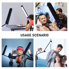 2M 2 Heads LED Beauty Light Stand LED Video Light Dimmable LED Adjustable Stand Photography Kit for Eyelash Extensions Makeup Tattoo with Phone Holder
