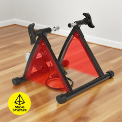 Portable Indoor Exercise Bike Trainer Stand Stationary Bicycle Training Stand Magnetic 6 Level Resistance For Indoor Riding with Noise Reduction Wheel