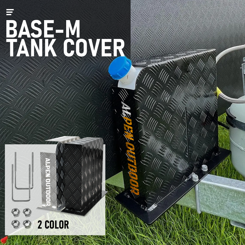 Base Mount Aluminium Diesel Heater Fuel Tank Cover Black/Silver Left/R