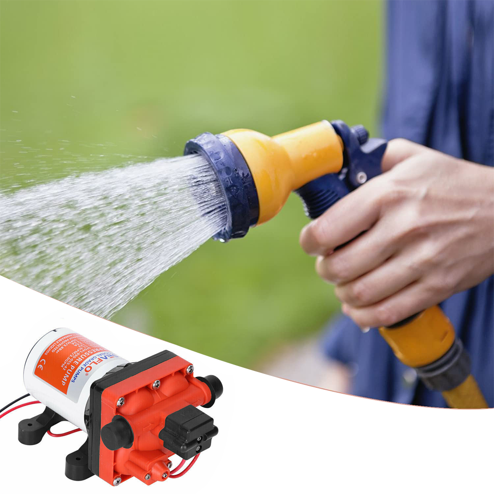 Seaflo Water Pressure Pump 55PSI 12V DC Self-Priming Water Pump 7.5 Amps Current Draw for RV Caravans Boats Lawns Campers Washing and Garden Irrigation