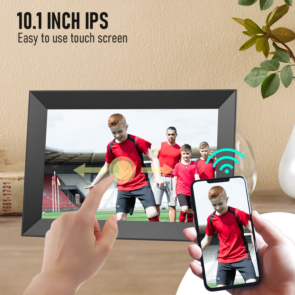 32GB Digital Picture Frame 10.1 Inch with 1280x800 Touch Screen Easy Setup Instantly Share Photos and Videos Unlimited Cloud Storage