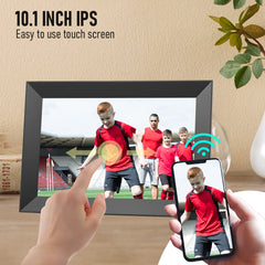 32GB Digital Picture Frame 10.1 Inch with 1280x800 Touch Screen Easy Setup Instantly Share Photos and Videos Unlimited Cloud Storage