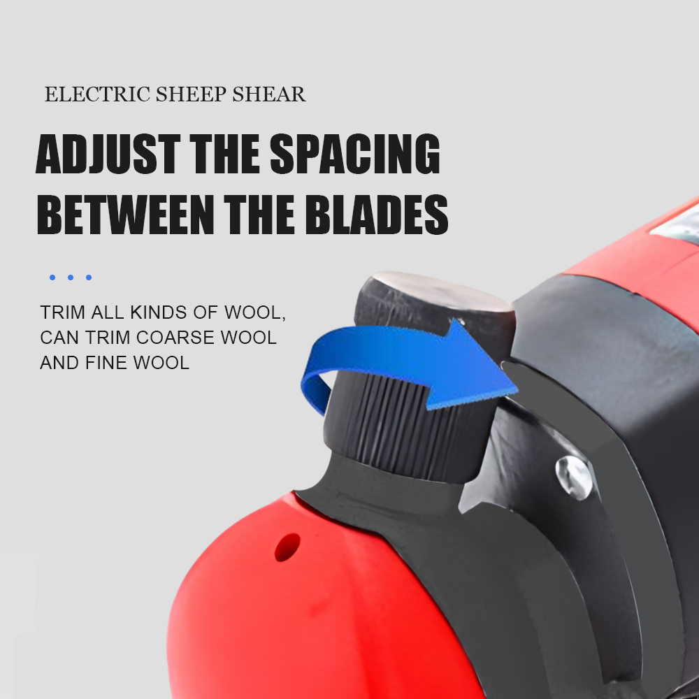 3500RPM Cordless Electric Sheep Shears with Extra 9 Straight Tooth Blades Wool Animal Clipper Kit for Shearing Sheep Goats Cattle --Skin Only