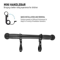 Child Bike Seat Handlebar Combos Front Mounted for Children Aged 2~5 Years Up to 22kg Fits Most Adult Modern Mountain Bikes Adjustable for Comfort