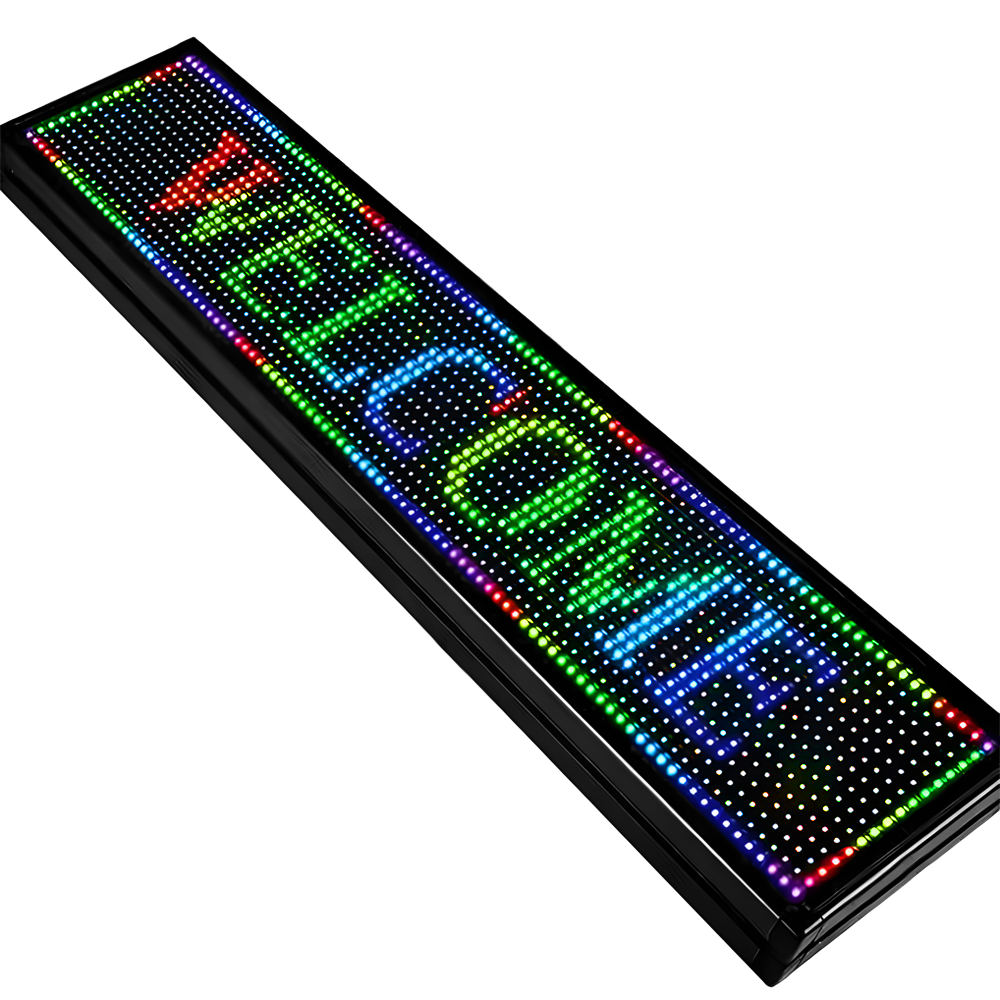LED Scrolling Sign 40'' x 8'' Wi-Fi Connectivity 96 x 16 Pixels 7-Colo ...
