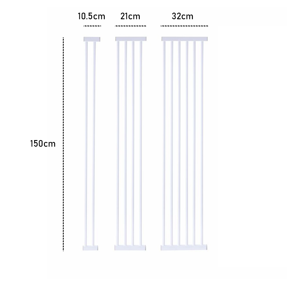 Alston Extra Tall 150cm Baby Pet Security Gate Safety Gate Easy Fit Fence Two Way Opening No Drill Needed Extension Part Width of 10.5/21/32cm Option