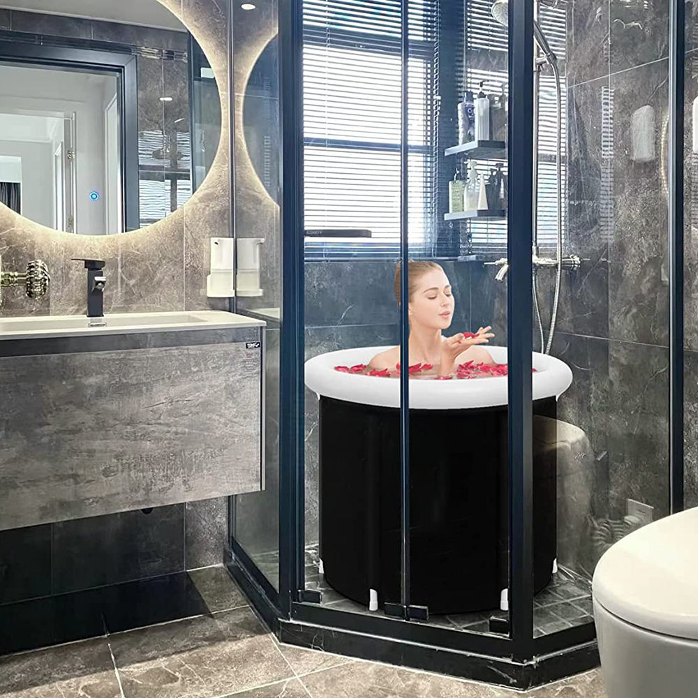 Heavy Duty Ice Bath Tub 350L for Rugby Athletes Australia | Quick Drain Tear-Resistant Nylon | Camping Gym Cold Therapy | AU Stock
