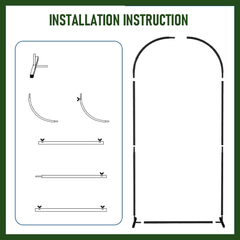 Metal Arch Backdrop Black Stand Wedding Arch Stand Set of 3 (6FT/5FT/4FT) Square Arched Frame for Outdoor Birthday Party Ceremony