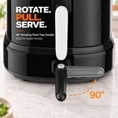 Tourua 8.5L Dual Zone Air Fryer with 12-Inch Pizza Tray 2-in-1 Digital Air Fryer Pizza Maker 10 Presets Smart Finish Viewing Window 2100W