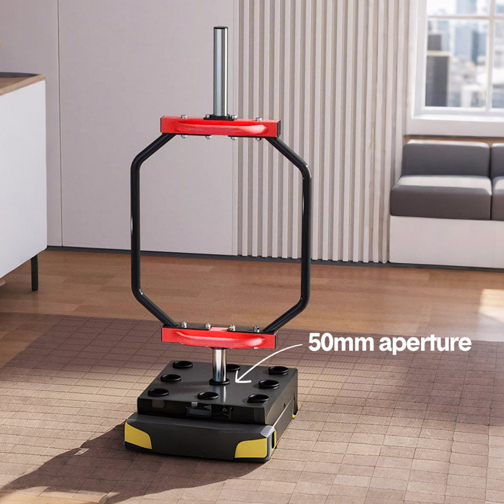 Heavy Duty Hex Trap Bar Olympic Deadlift Squat Bars Max 300kg Load Hexagonal Bar with 2 Spring Clasps and Handles for Home Gym Squat Shrug and Farmer Walk