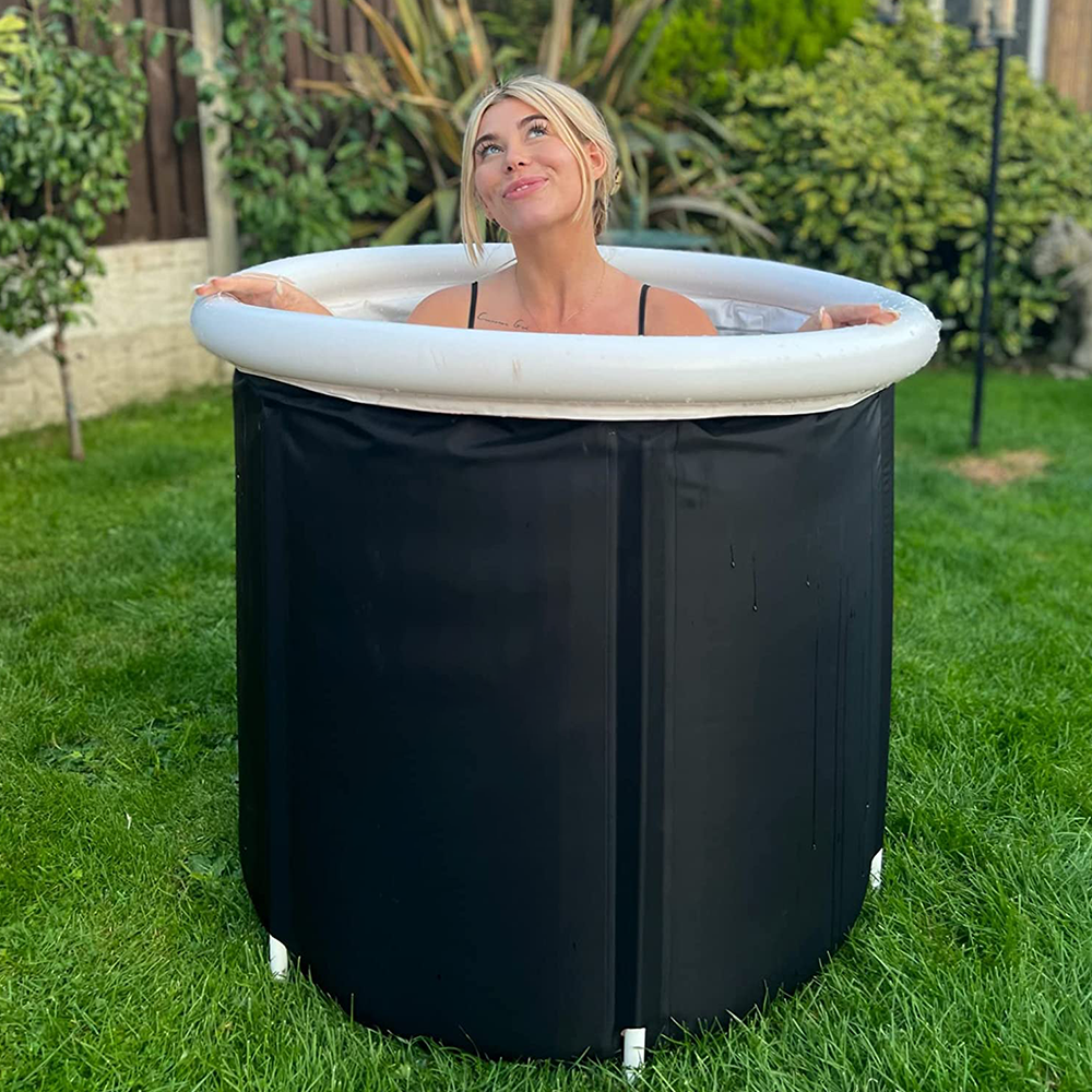 Heavy Duty Ice Bath Tub 350L for Rugby Athletes Australia | Quick Drain Tear-Resistant Nylon | Camping Gym Cold Therapy | AU Stock